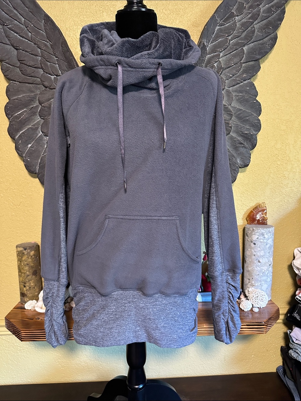 Lululemon Cozy Grey Cowl Neck Sweater